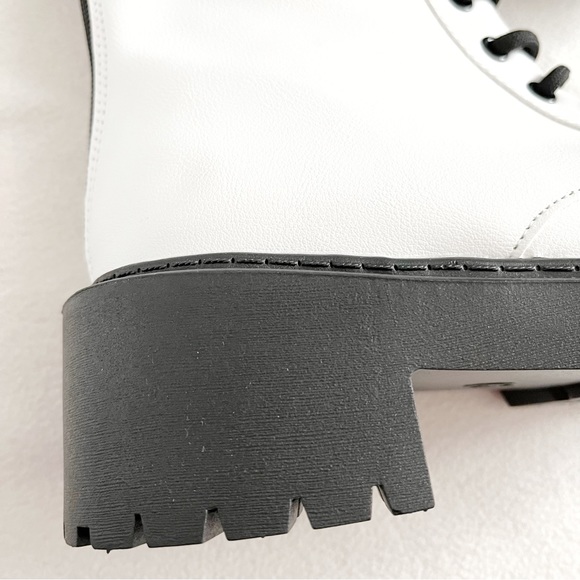 NIB Shein White Combat Boots - Picture 8 of 9